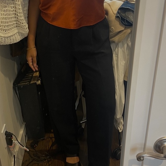 Aritzia Black High-Waist Wide Leg Trousers - Picture 4 of 5